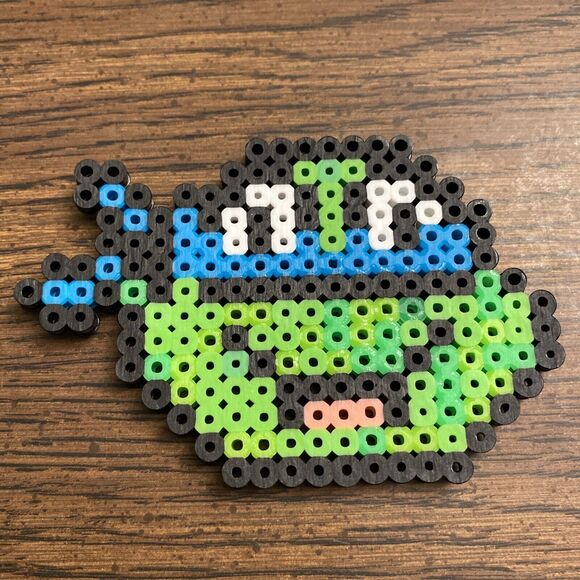 Teenage Mutant Ninja Turtles Pixel Art Perler Beads Retro Nostalgic All 4 4”x2.5 - Picture 7 of 11